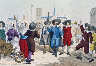 Wine Sellers Used to Go Through the Streets at the Time of Louis XIII by Garcia